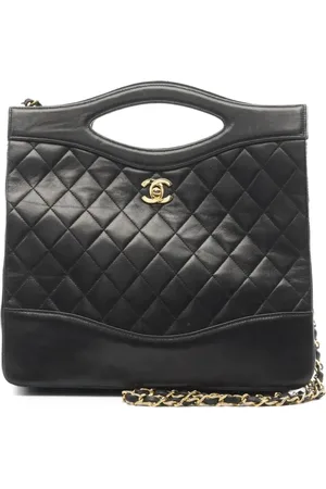 CHANEL Bolso de mano con cierre CC giratorio 1989-1991
