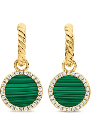 David Yurman Pendientes Petite DY Elements de 22.6 mm en oro amarillo de 18 ct con colgante con diamantes
