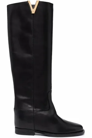 Via Roma Botas altas con placa del logo