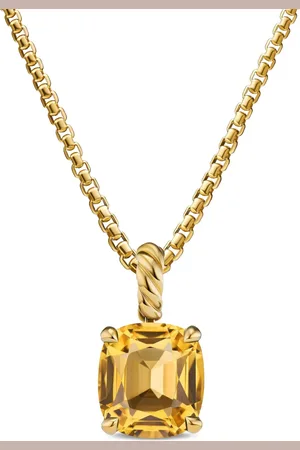 David Yurman Colgante Marbella de 12 mm en oro amarillo de 18 ct con citrino