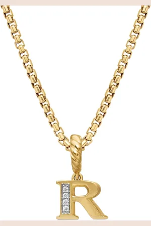 David Yurman Colgante Pavé Initial en oro amarillo de 18 ct