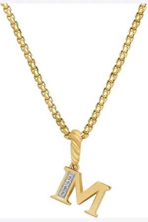 David Yurman Colgante Pavé Initial en oro amarillo de 18 ct con diamante
