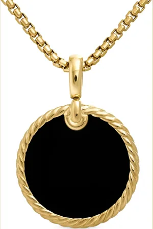 David Yurman Colgante DY Elements Disc de 24 mm en oro amarillo de 18 ct