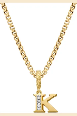 David Yurman Colgante Pavé Initial en oro amarillo de 18 ct
