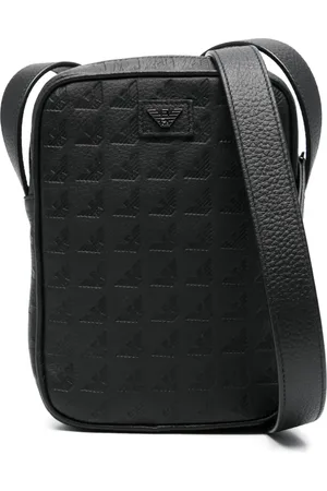 Emporio Armani Bolso messenger con logo en relieve