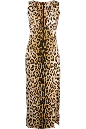 Roberto Cavalli Vestido con estampado Jaguar