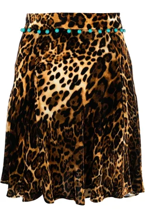 Roberto Cavalli Minifalda con estampado Ocelot