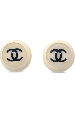CHANEL Pendientes de clip con logo CC 2001