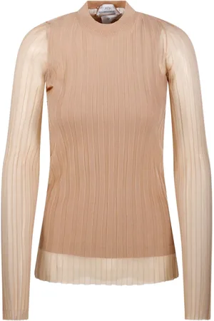 Sportmax Jersey de canalé de manga larga
