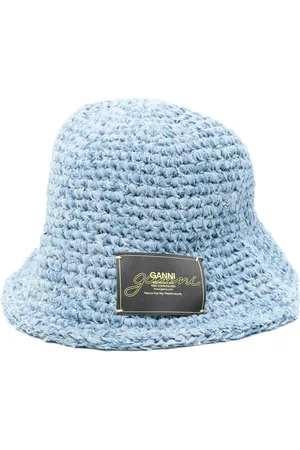 Ganni Sombrero de pescador Denim Handknit