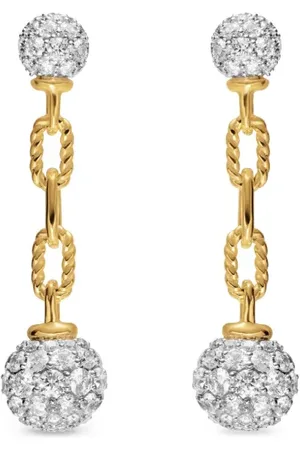David Yurman Pendientes Madison en oro amarillo de 18 ct con diamantes