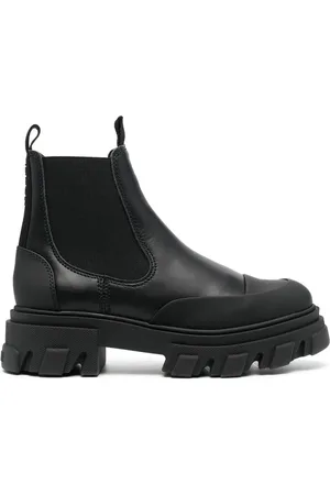 Ganni Botas chelsea con logo en la parte posterior