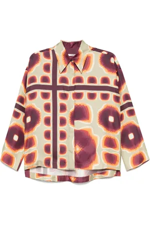ODEEH Camisa con estampado gráfico