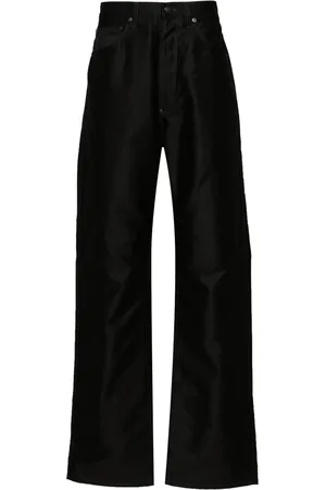 Maison Margiela Pantalones con logo y costuras