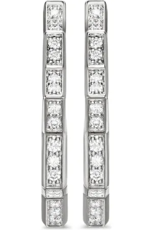 David Yurman Pendientes de aro Zig Zag Stax de 22.8 mm en plata de ley con diamantes
