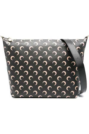 Marine Serre Bolso de hombro con estampado de luna creciente