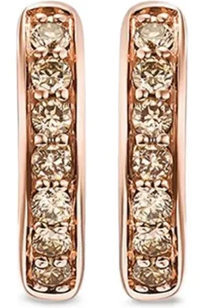 David Yurman Pendientes de aro huggie Petite Pavé de 12 mm en oro rosa de 18 ct con diamantes