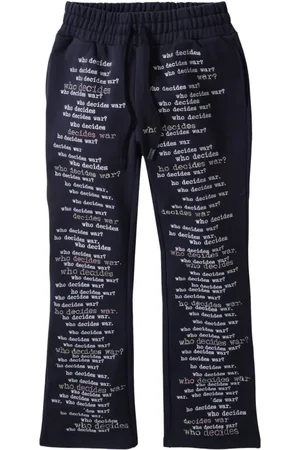 Who Decides War Pantalones de chándal con texto estampado