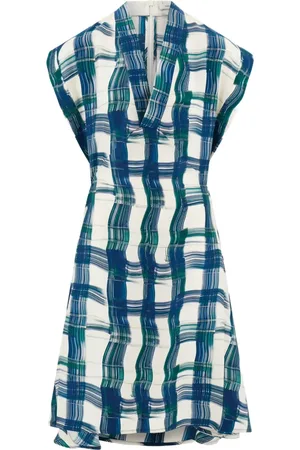 Salvatore Ferragamo Vestido midi a cuadros tartán