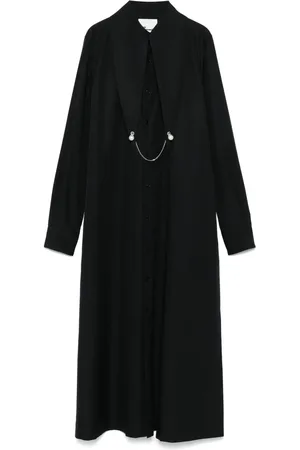 NOIR KEI NINOMIYA Vestido camisero con detalle de perlas