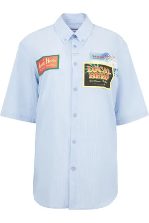MARTINE ROSE Camisa a rayas diplomáticas