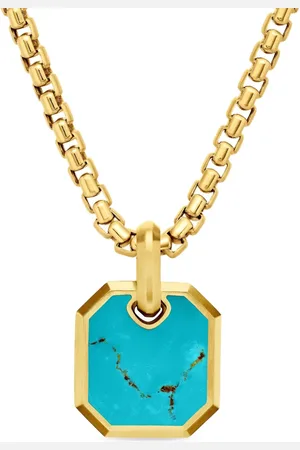 David Yurman Amuleto Roman en oro amarillo de 18 ct con turquesa