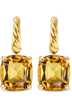 David Yurman Pendientes Marbella en oro amarillo de 18 ct con citrino