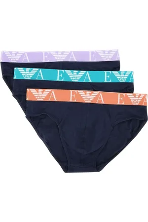 Emporio Armani Pack de tres calzoncillos con logo en la cinturilla