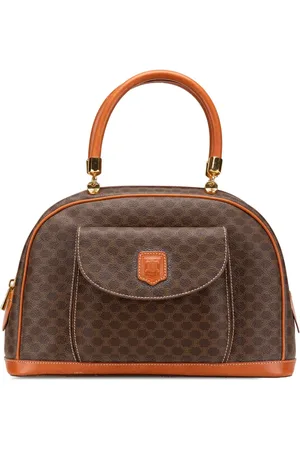 Céline Bolso de mano de lona revestida con motivo Macadam característico y asa en la parte superior 1997