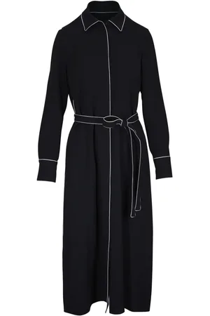 Lafayette 148 Vestido midi con ribetes en contraste