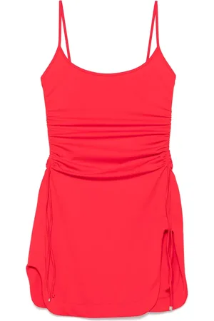 The Attico Vestido corto con tiras laterales ajustables