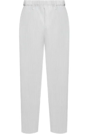 Issey Miyake Pantalones rectos con pinzas