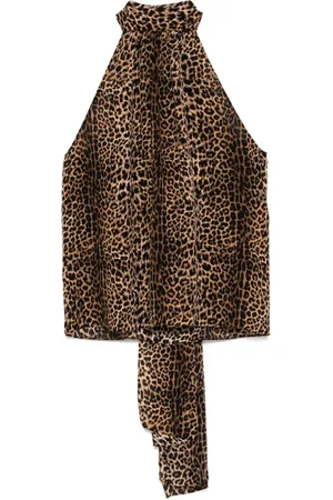 Tom Ford Top sin mangas con estampado de leopardo