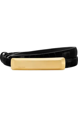 Tom Ford Cinturón con logo grabado