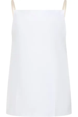 Carven Top palabra de honor de mezcla de seda