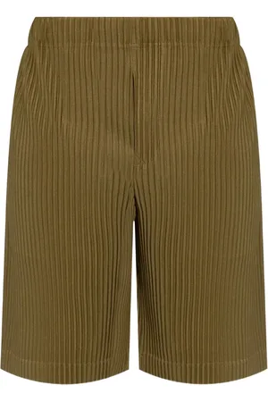 Issey Miyake Pantalones cortos con efecto plisado