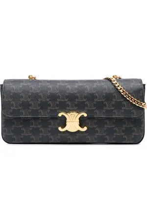 Céline Bolso de hombro Triomphe de lona revestida 2021