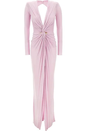 Elisabetta Franchi Vestido largo con cuello en V