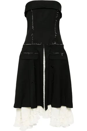 Rokh Vestido palabra de honor con detalle de encaje