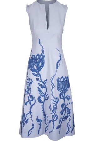 Dorothee Schumacher Vestido midi con bordado floral