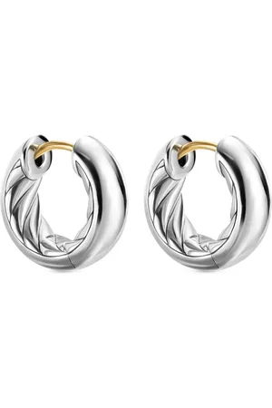 David Yurman Pendientes de aro DY Mercer Micro de 13.4 mm en plata de ley