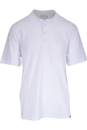 Faherty Camiseta de algodón con cuello henley