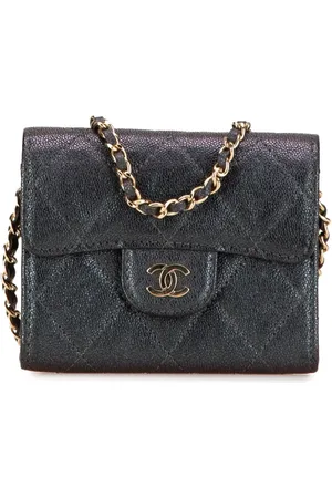 CHANEL Bandolera Iridescent Caviar Single Flap pequeña 2000-2023