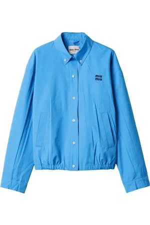 Miu Miu Sobrecamisa de popelina con solapas de muesca