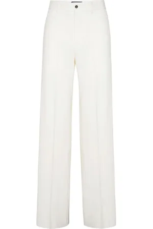 Philipp Plein Pantalones anchos de lana con bolsillos