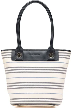 Burberry Bolso de hombro de lona a rayas 2000-2017