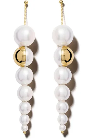 Tasaki Pendientes M/G Shell en oro amarillo de 18kt con perlas de agua dulce