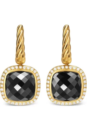 David Yurman Pendientes Albion de 26.3 mm en oro amarillo de 18 ct con diamantes y ónix
