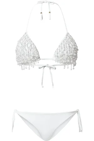 Twin-Set Bikini triangular con cuentas