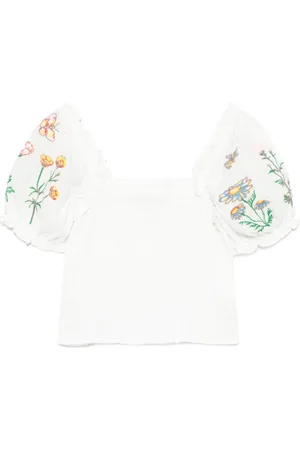 Stella McCartney Top sin mangas bordados